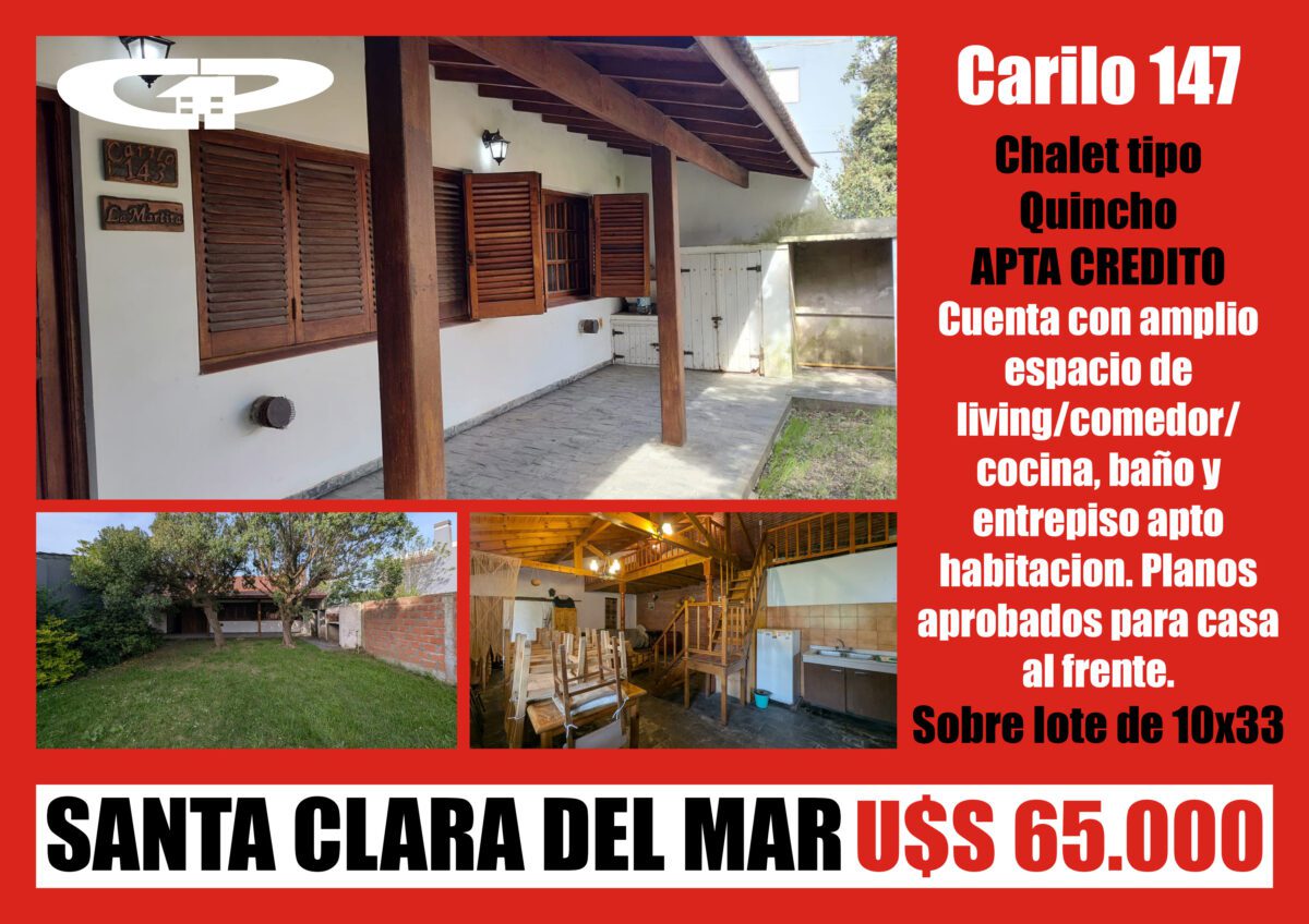 Carilo 143 chalet tipo quincho
