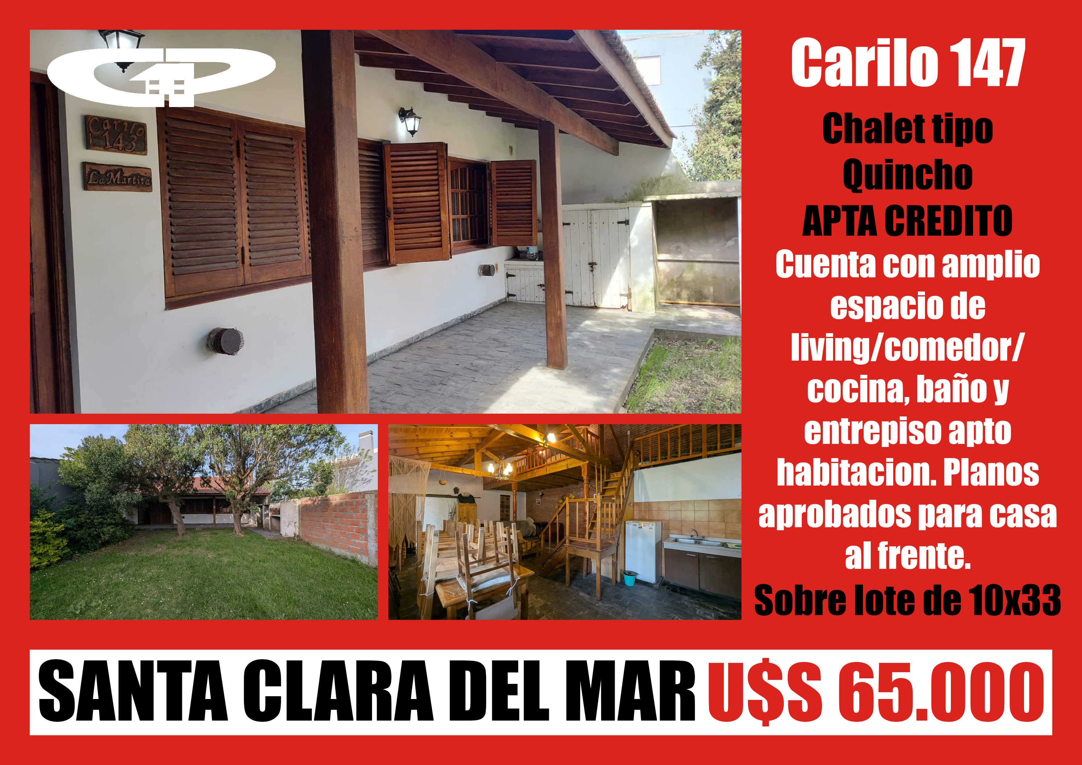 Carilo 143 chalet tipo quincho